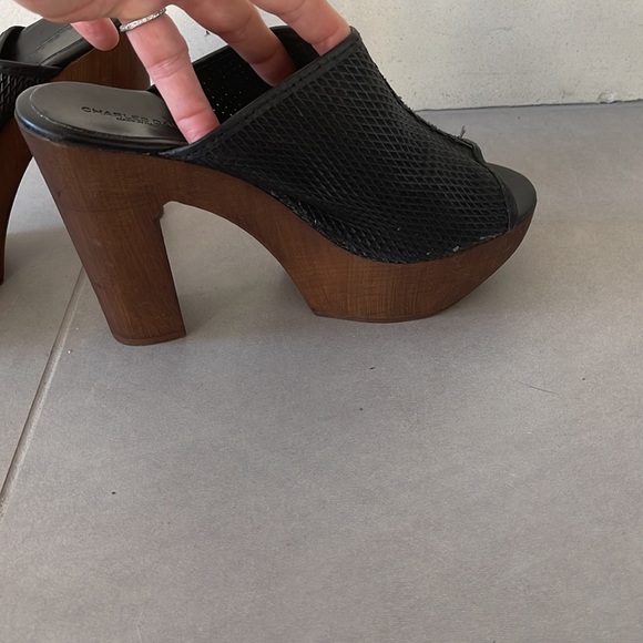 Black platform wedges Charles David - Picture 5 of 6